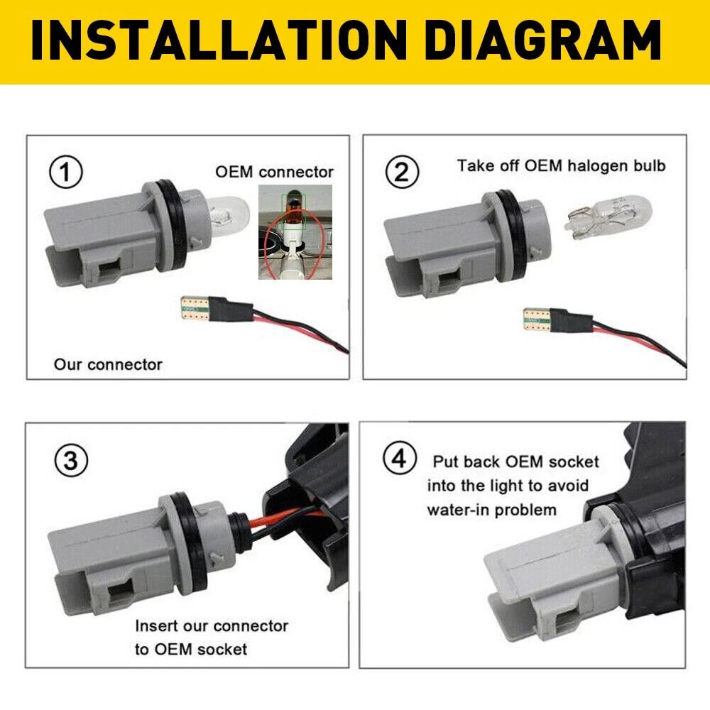 Light Flowing Turn Signal LED Side Marker Lamp Set Smoked Shell Side Indicator Error Free Resistor 10