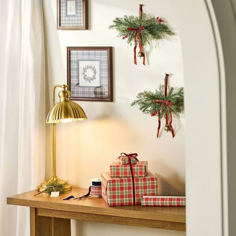 Hearth And Hand With Magnolia Fluted Scallop Brass Table Lamp Iron Body 3