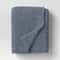 Threshold Marled Knit Throw Blue Soft Midweight Knit Throw Blanket Knotted Edges Machine Washable 0
