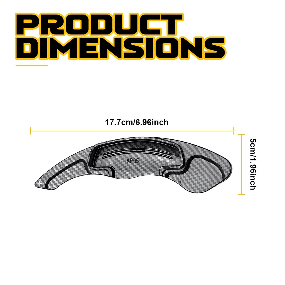 Wheel Paddle Shifter Extension Carbon Fiber Steering Upgrade Stylish Car Decor 3