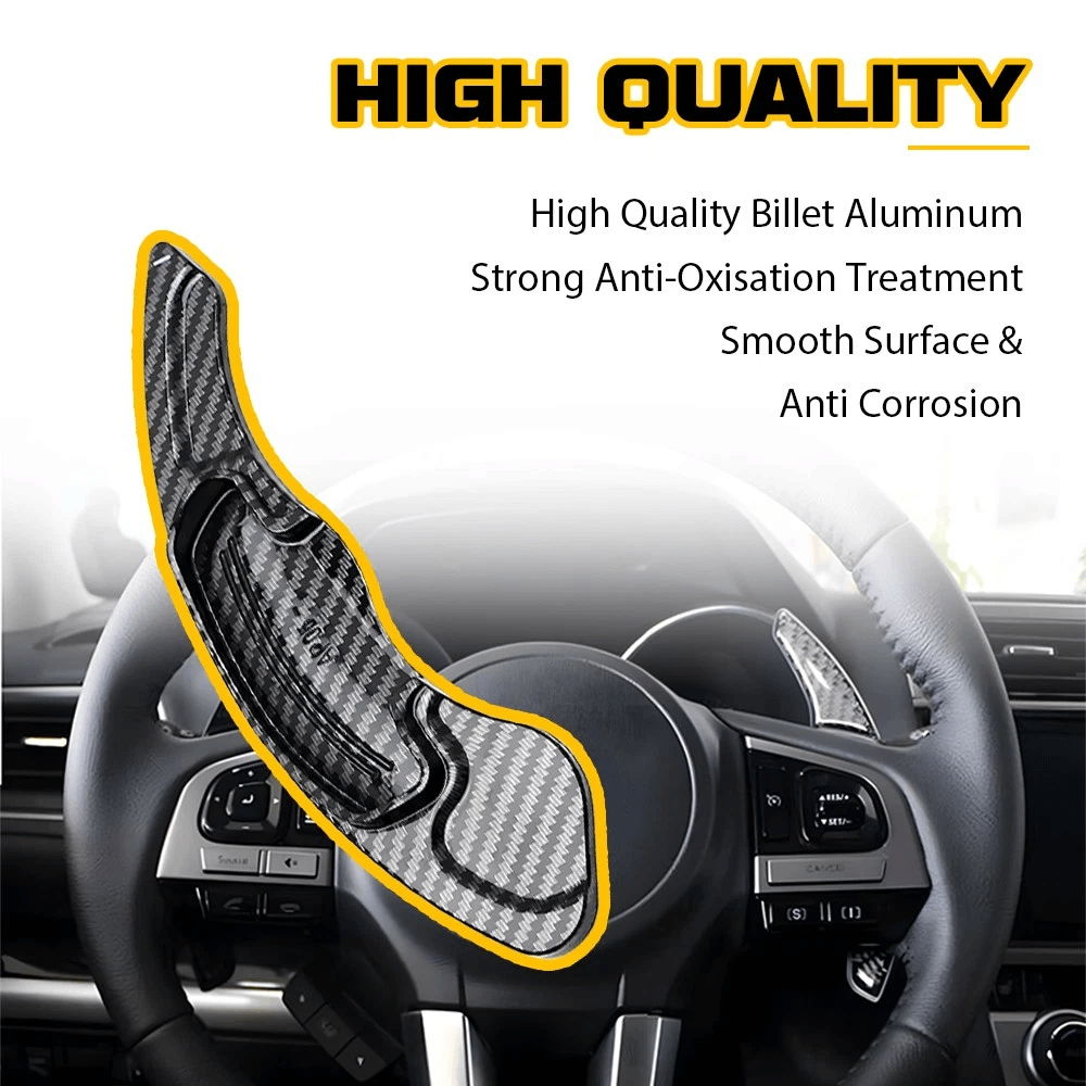 Wheel Paddle Shifter Extension Carbon Fiber Steering Upgrade Stylish Car Decor 6