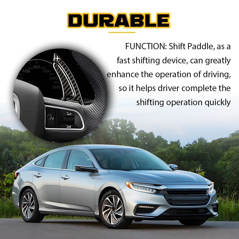 Wheel Paddle Shifter Extension Carbon Fiber Steering Upgrade Stylish Car Decor 7