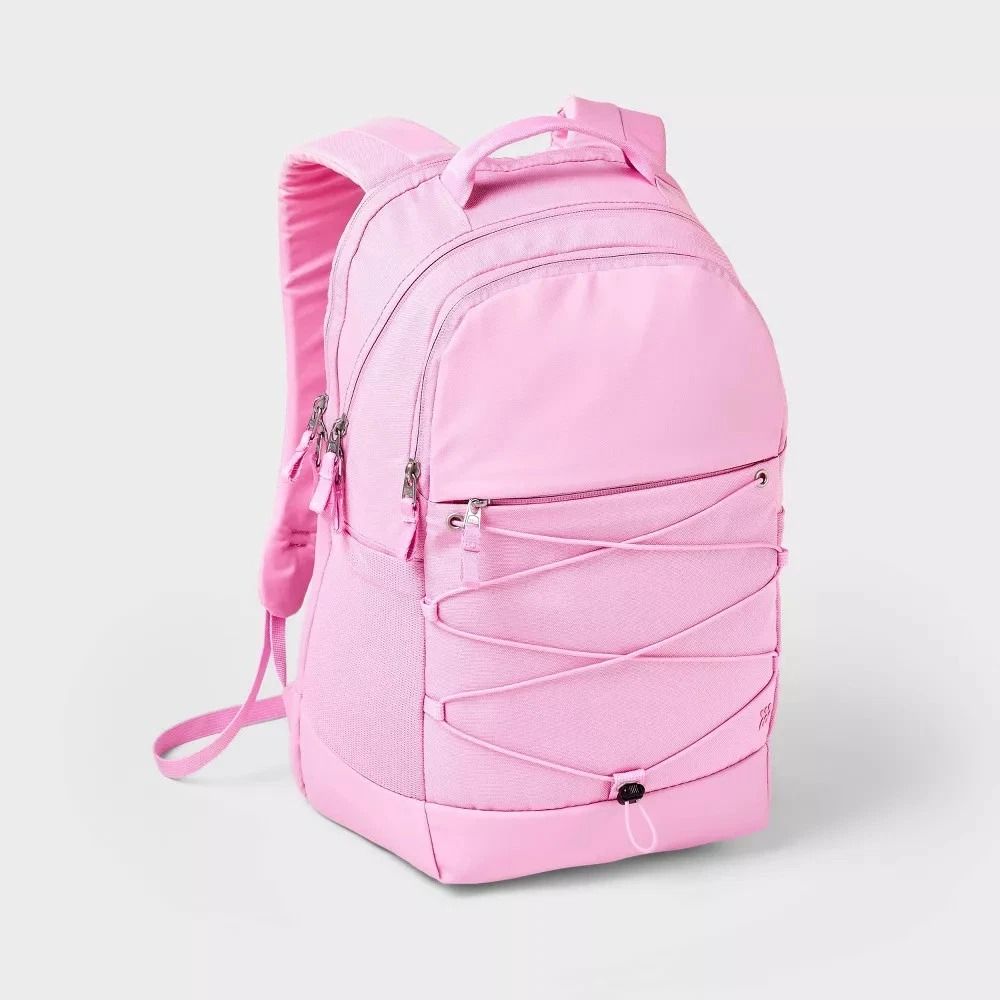 Pink All In Motion Backpack School Ready WaterResistant Travel Bag Laptop Pocket 0