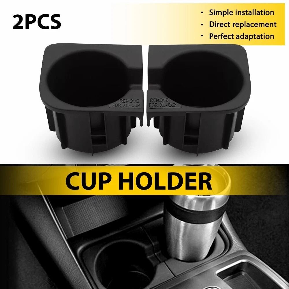 Car Black Cup Holder Inserts Replacement Easy Fit Prevents Liquid Spills And Mess 12