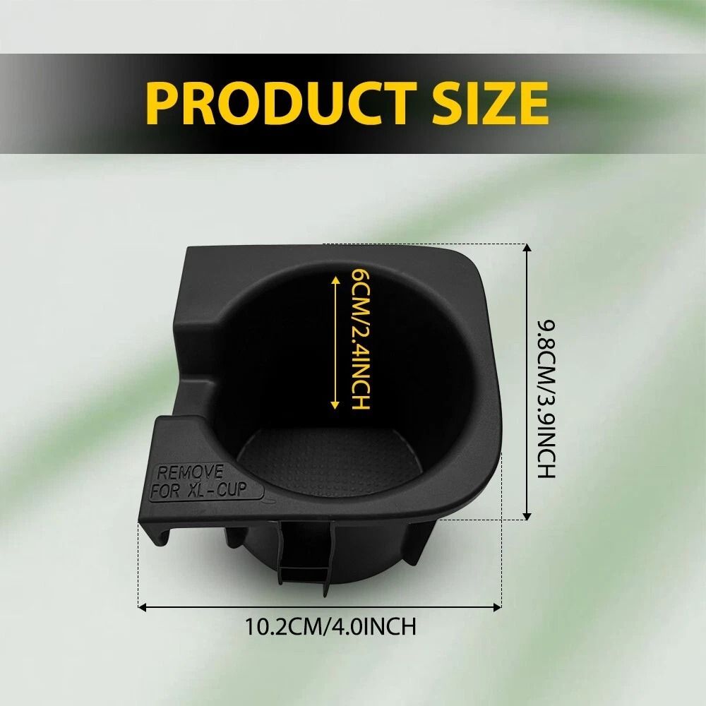 Car Black Cup Holder Inserts Replacement Easy Fit Prevents Liquid Spills And Mess 3