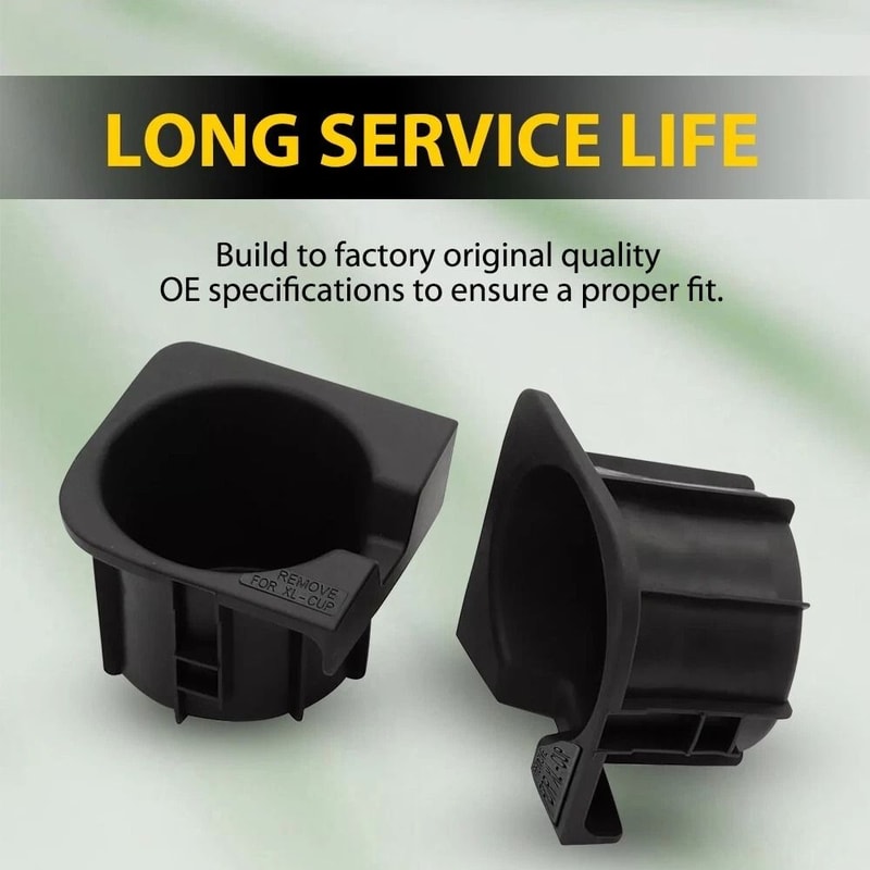 Car Black Cup Holder Inserts Replacement Easy Fit Prevents Liquid Spills And Mess 5