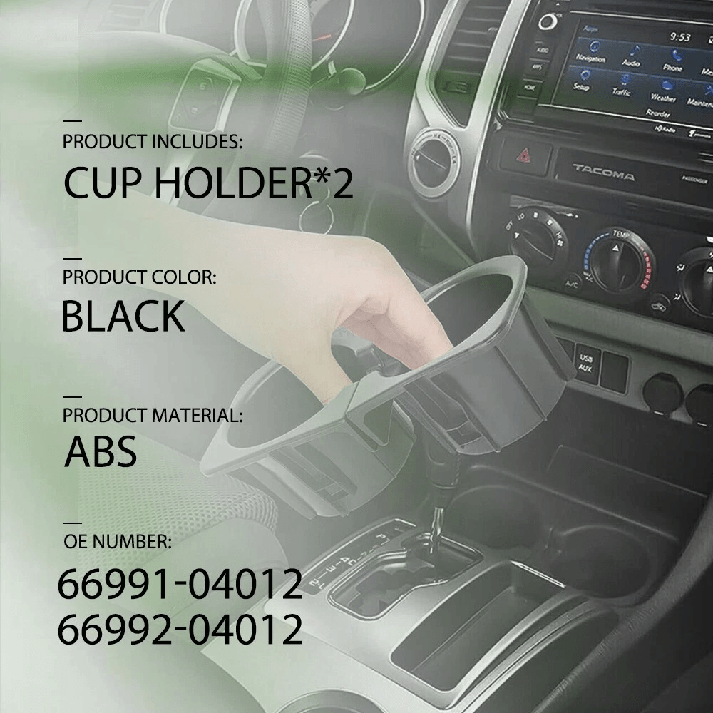 Car Black Cup Holder Inserts Replacement Easy Fit Prevents Liquid Spills And Mess 7