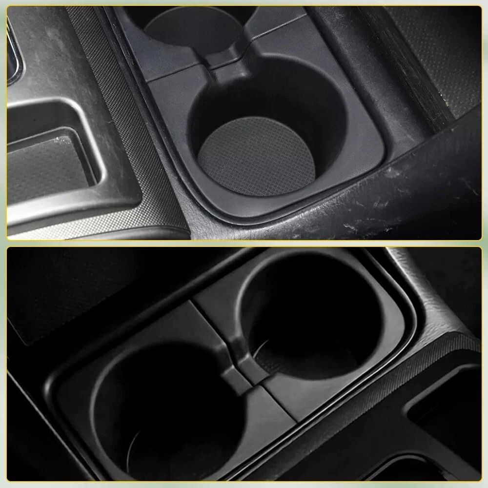 Car Black Cup Holder Inserts Replacement Easy Fit Prevents Liquid Spills And Mess 8