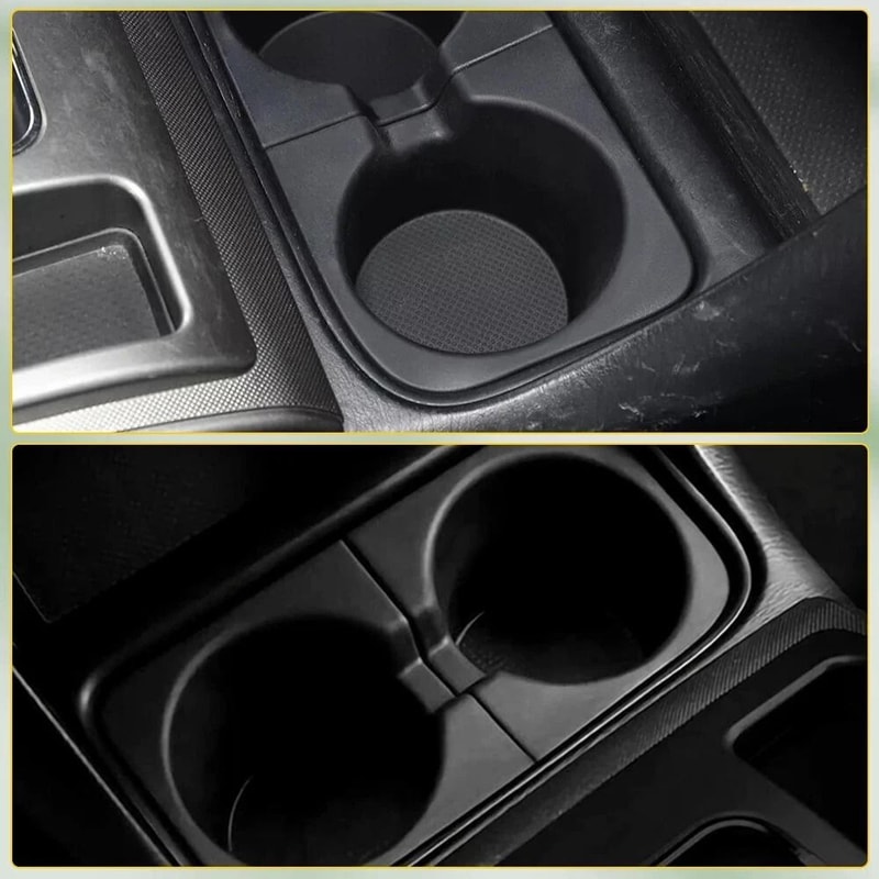 Car Black Cup Holder Inserts Replacement Easy Fit Prevents Liquid Spills And Mess 8