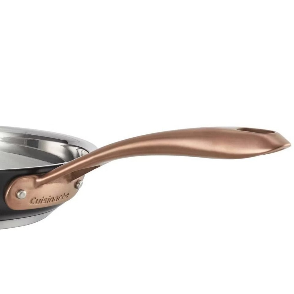 Matte Black Skillet Stainless With Blush Bronze Handle HighImpact Bonded Base Dishwasher Safe Induc 3
