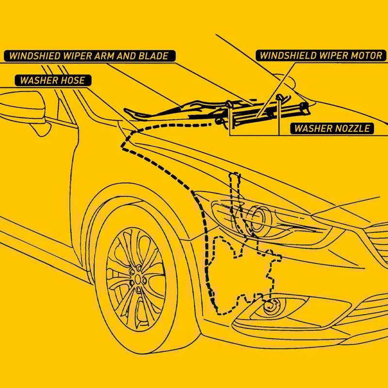 Windshield Wiper Nozzle Spray Washer Nozzle Easy Install Kit 7