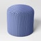 Room Essentials Blue Dorm Pouf Striped Round Pouf 16in Comfortable Cushion Stylish Living Space 1
