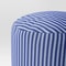 Room Essentials Blue Dorm Pouf Striped Round Pouf 16in Comfortable Cushion Stylish Living Space 2
