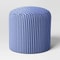 Room Essentials Blue Dorm Pouf Striped Round Pouf 16in Comfortable Cushion Stylish Living Space 3