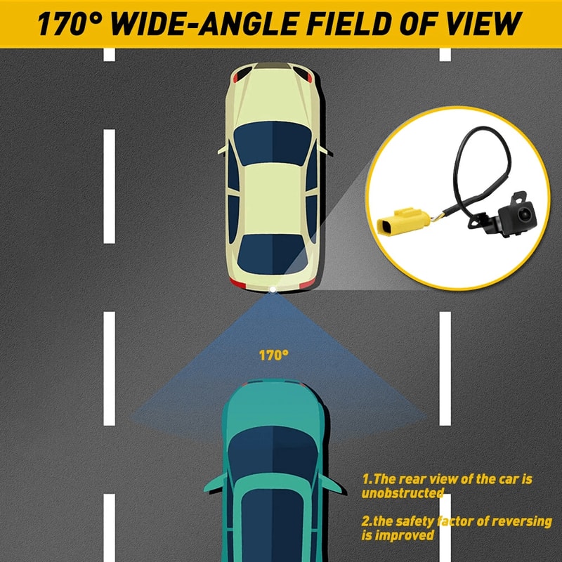 Backup Camera Rear View WideAngle HD Lens Rainproof Day Night Vision Easy Installation Car Camera 7