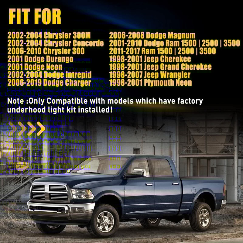 LED Courtesy Light W Wiring Harness Underhood Installation Energy Saving Durable LED Lighting 4