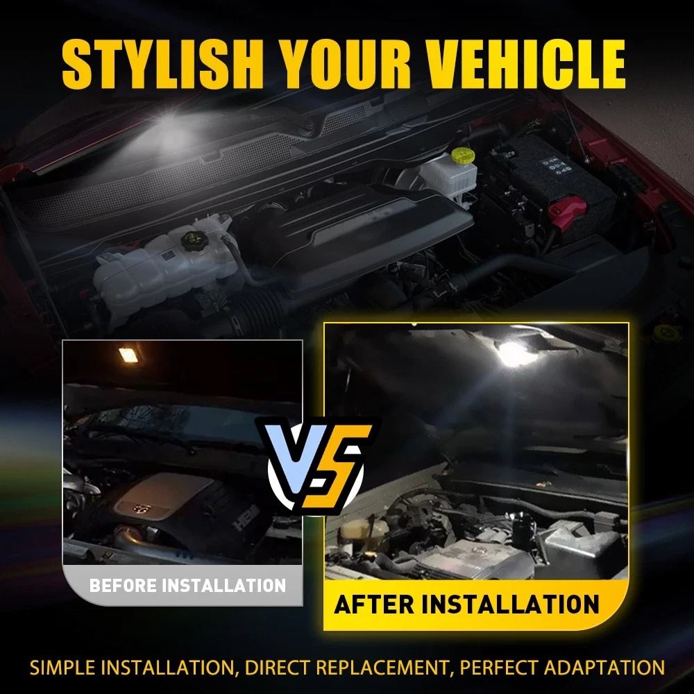 LED Courtesy Light W Wiring Harness Underhood Installation Energy Saving Durable LED Lighting 6
