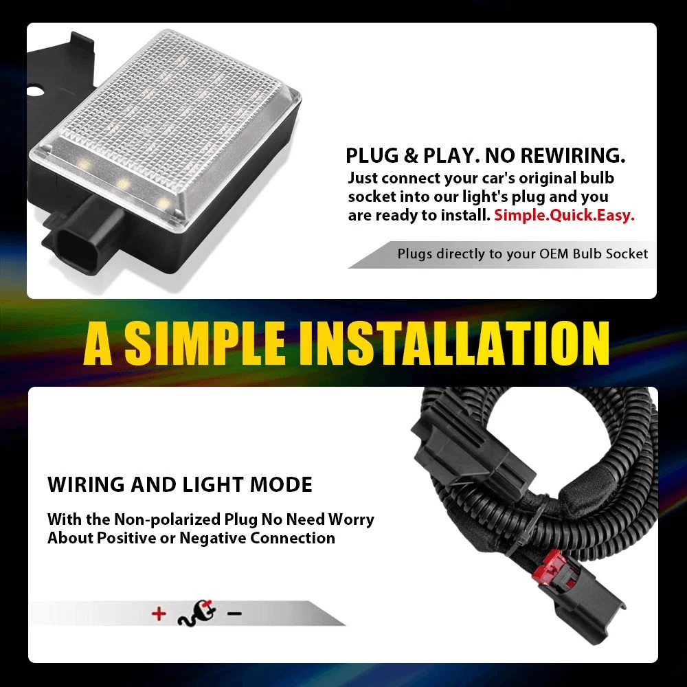 LED Courtesy Light W Wiring Harness Underhood Installation Energy Saving Durable LED Lighting 8