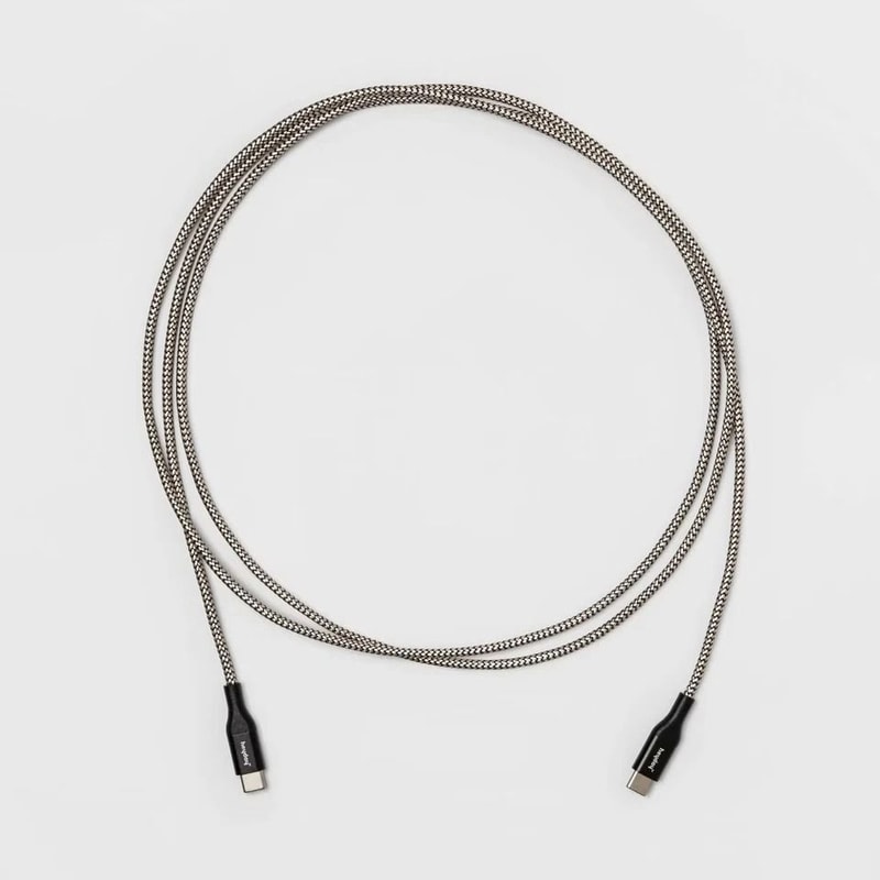 USBC Car Charger With USBC To USBC Cable DualPort Fast Charging Adapter For Vehicles 1