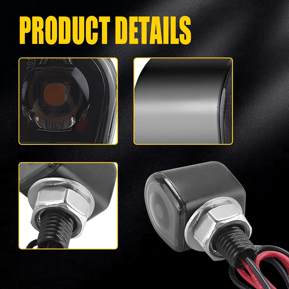 Universal Mini Lamp LED Motorcycle Turn Signals Indicator Amber Blinker Light For Motorcycles 4