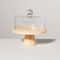Hearth Hand With Magnolia Wooden Cake Stand Glass Cloche Elegant Round Dessert Stand 0
