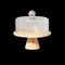 Hearth Hand With Magnolia Wooden Cake Stand Glass Cloche Elegant Round Dessert Stand 1