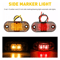 LED Bullet Pickup Side Marker Lights Round Truck Trailer Amber Red E 1
