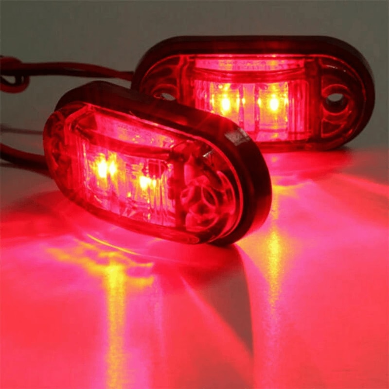 LED Bullet Pickup Side Marker Lights Round Truck Trailer Amber Red E 6