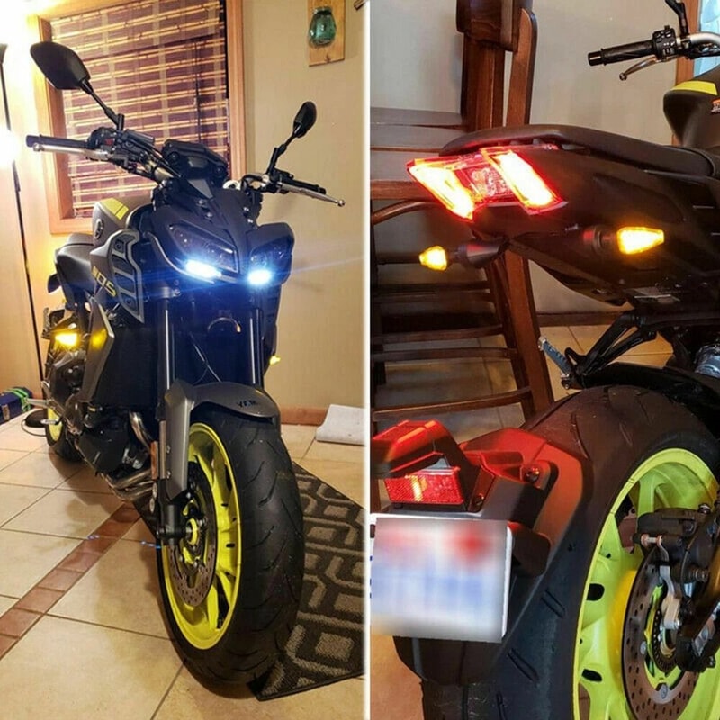LED Amber Light Blinker Motorcycle Dirt Bike Dual Sport Supermoto Turn Signal 7