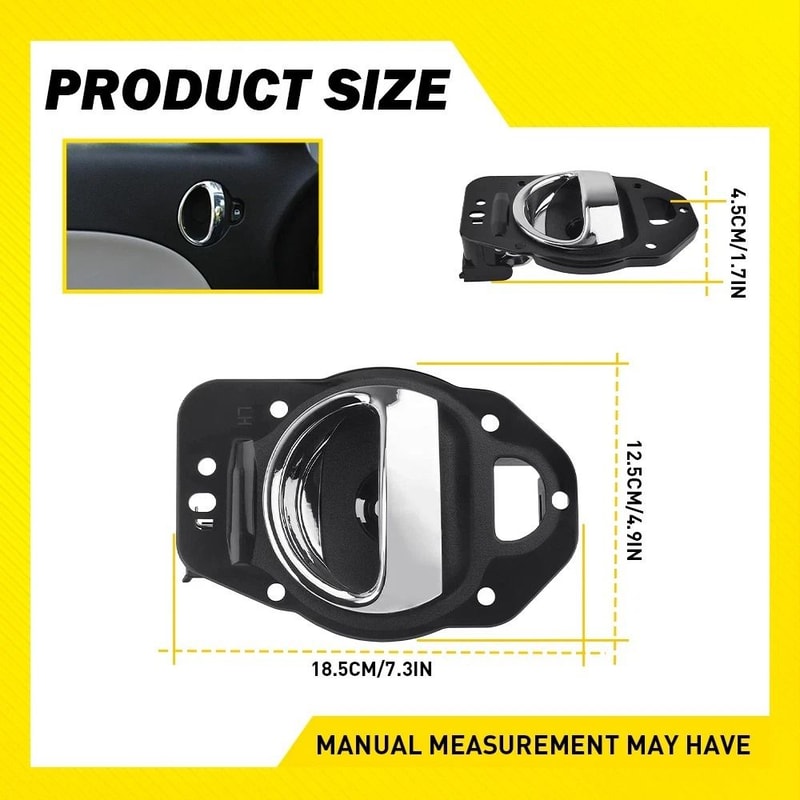 Chrome Driver Side Left Inside Interior Door Handle HighQuality Car Door Replacement Reliable Fit 2