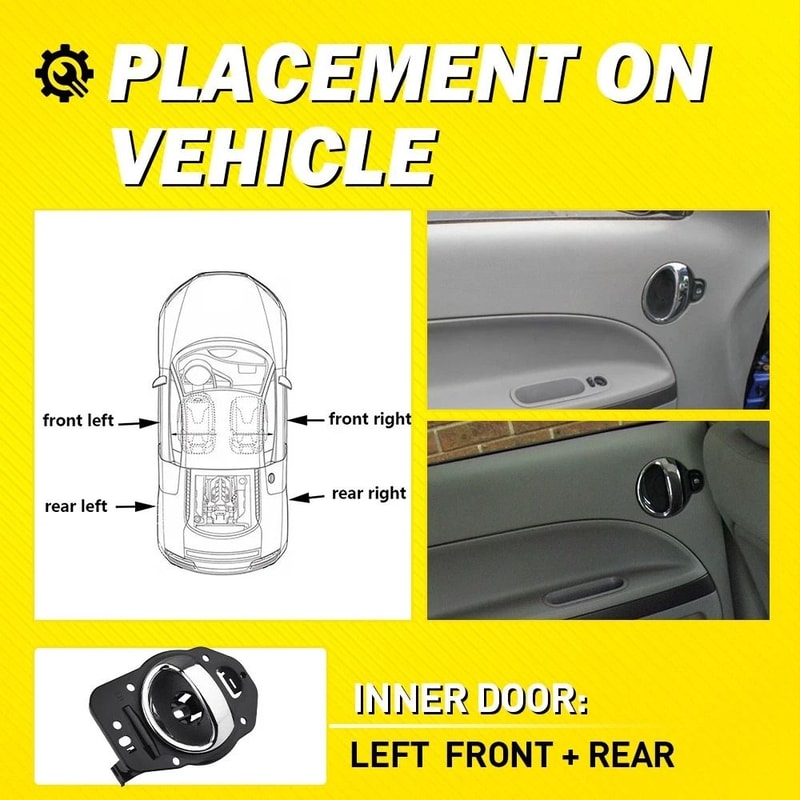 Chrome Driver Side Left Inside Interior Door Handle HighQuality Car Door Replacement Reliable Fit 5