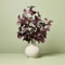 Hearth Hand With Magnolia Black Plum Leaf Artificial Fall Arrangement Faux Plant White Ceramic Con 0