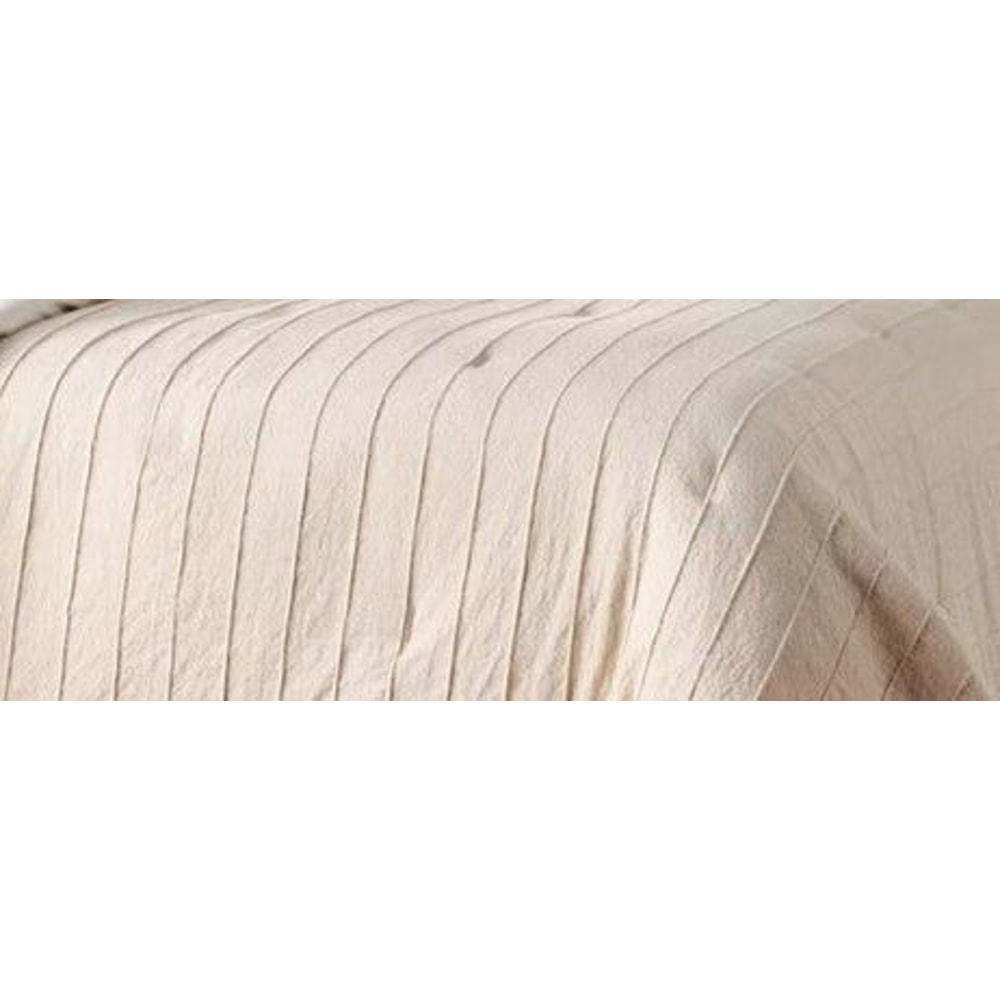 Hearth Hand With Magnolia FullQueen Stitch Stripe Comforter Tan Jacquard Woven Cotton Linen Blend 3