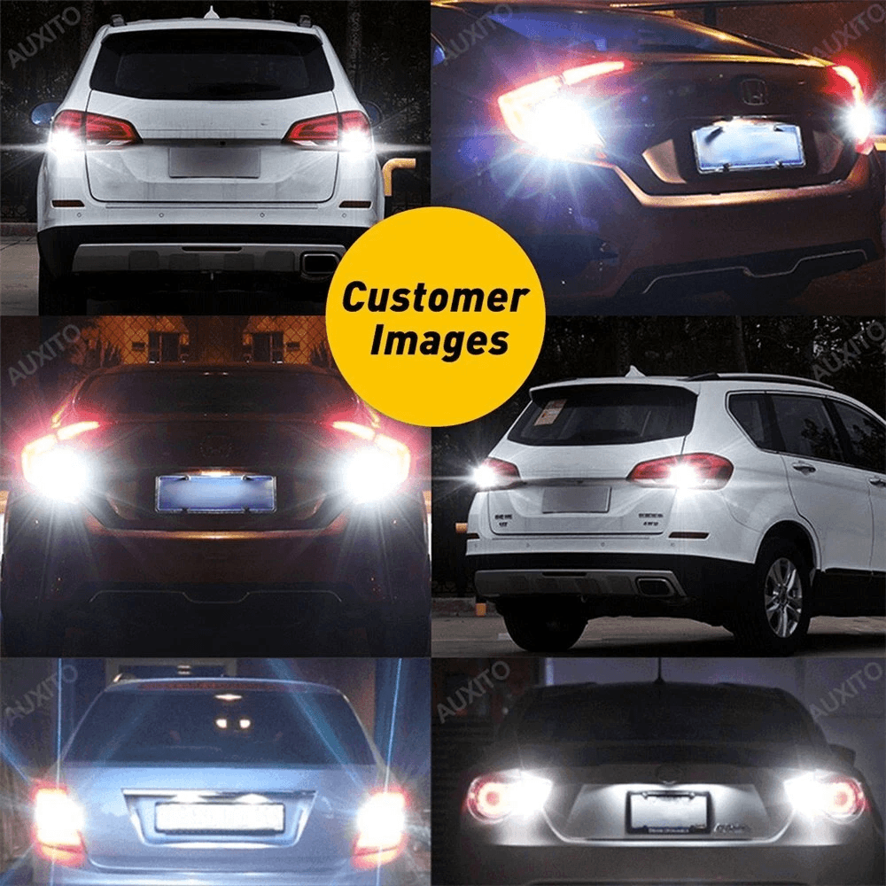 White LED Reverse Backup Light Error Free Car Rear Lamp Bulb 6