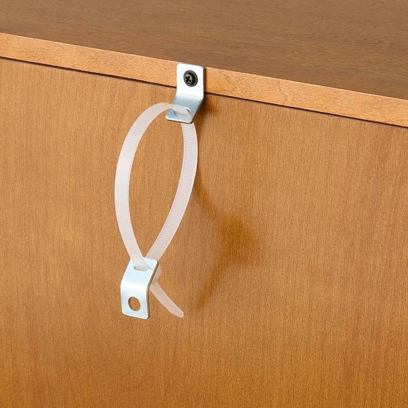 Hearth Hand With Magnolia Wood And Fabric Vinyl Storage Cabinet 2 Shelves 1 Door Wooden Frame 2