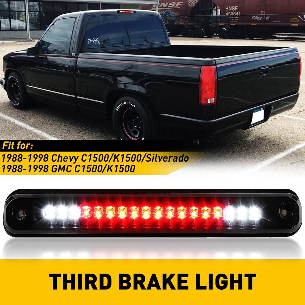 Black LED 3rd Brake Light High Brightness Cargo Lamp Waterproof 9