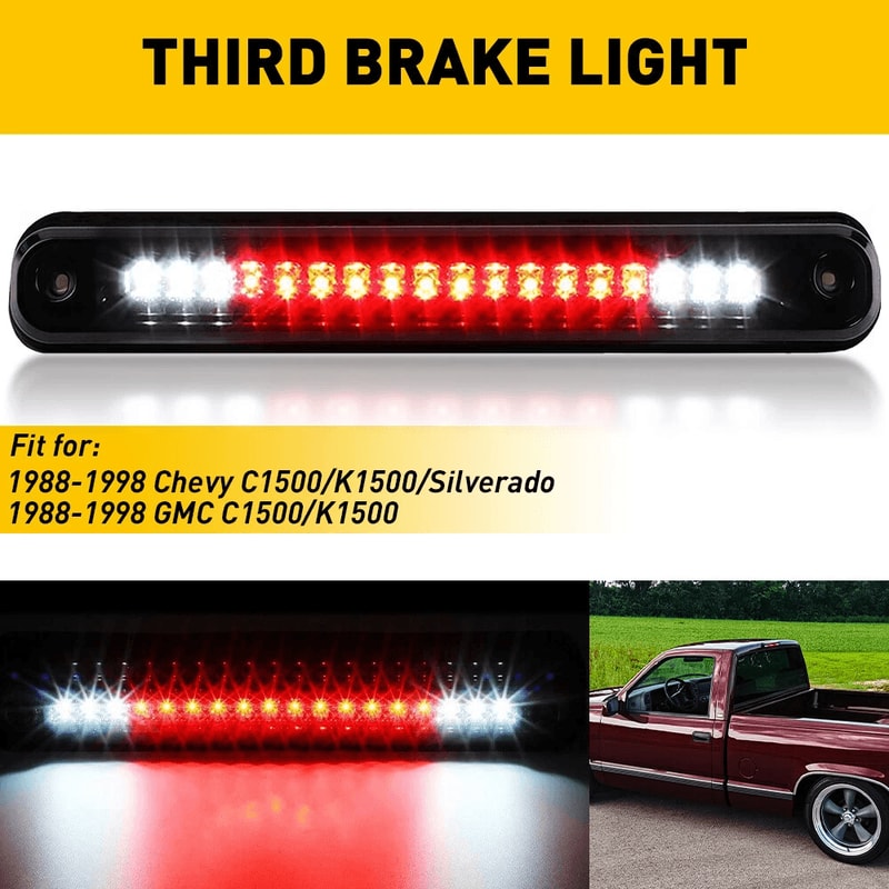 Black LED 3rd Brake Light High Brightness Cargo Lamp Waterproof 6
