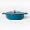 Teal Enameled Cast Iron Braiser Quart Tabitha Brown Oven Safe EvenHeating Cooking Pot With Cast Iro 0