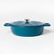 Teal Enameled Cast Iron Braiser Quart Tabitha Brown Oven Safe EvenHeating Cooking Pot With Cast Iro 0