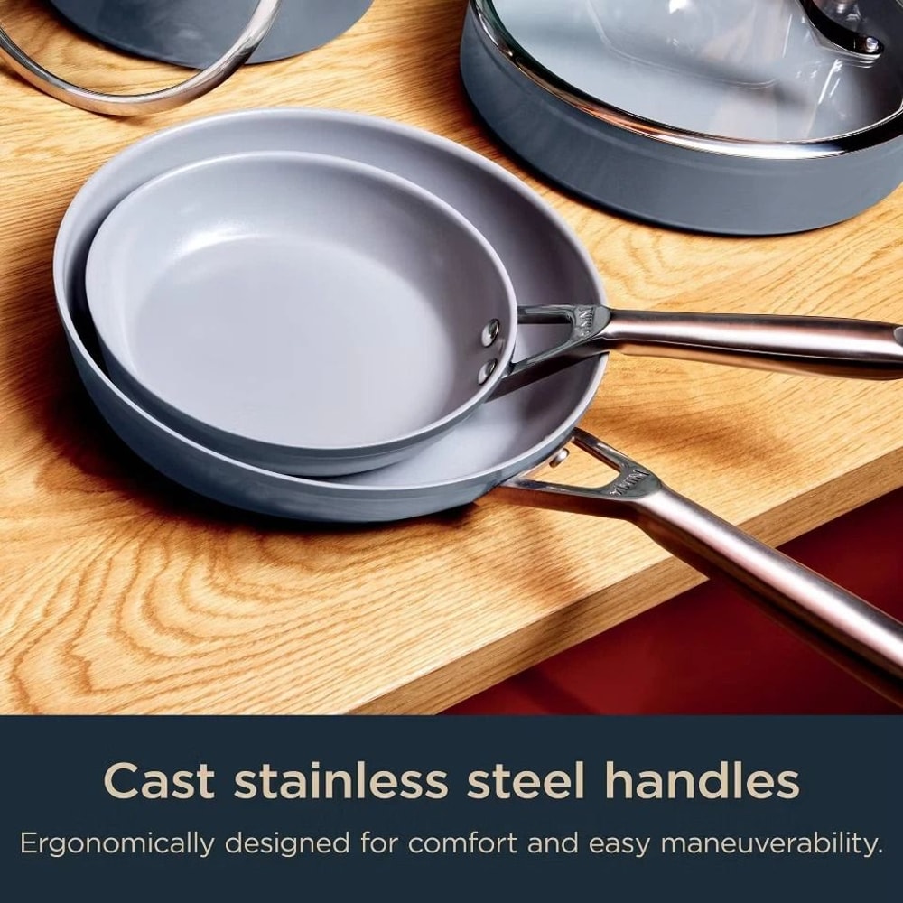 Never Stick Ceramic Aluminum Frypan Cookware Fry Pan Blue Ceramic Nonstick 1