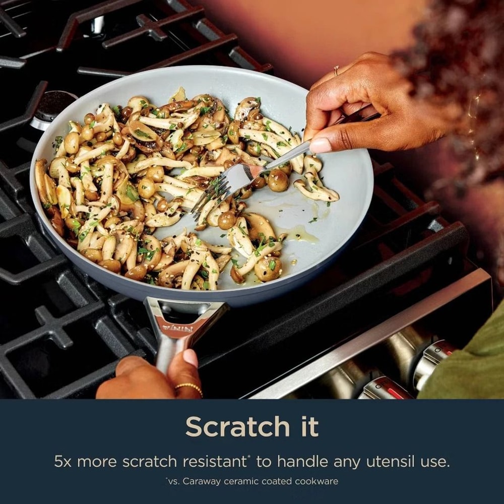 Never Stick Ceramic Aluminum Frypan Cookware Fry Pan Blue Ceramic Nonstick 8