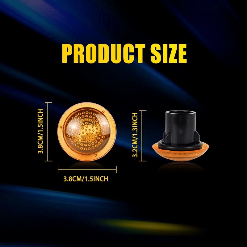 LED Amber Side Marker Repeater Light Waterproof Car Light Housing 2