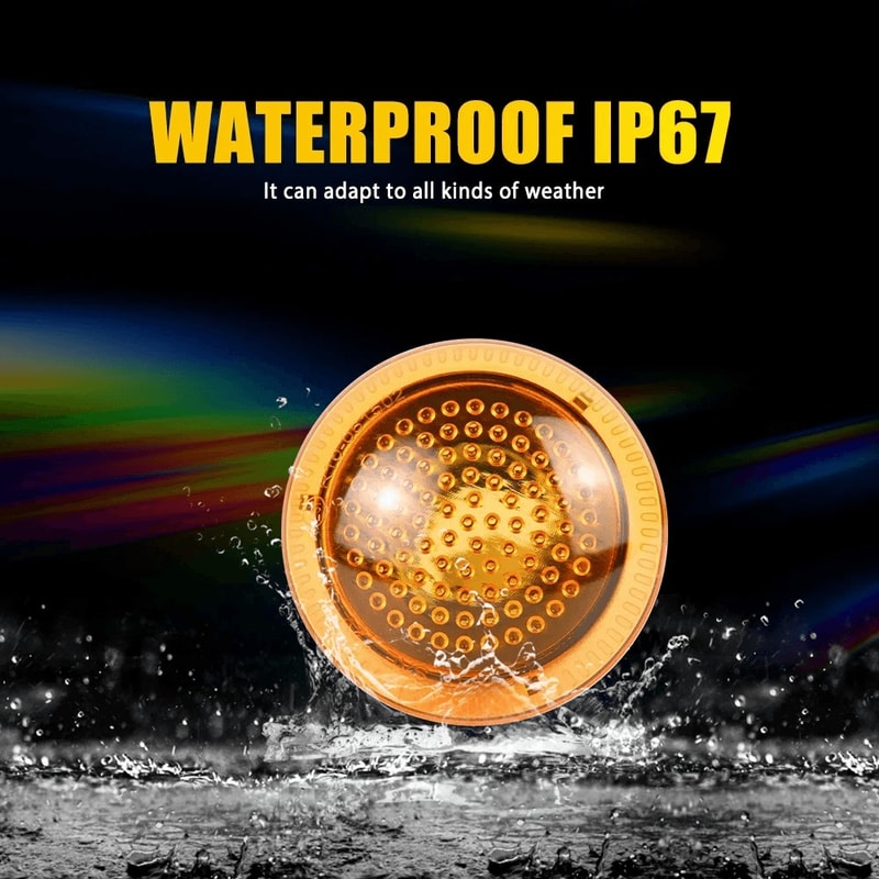 LED Amber Side Marker Repeater Light Waterproof Car Light Housing 4