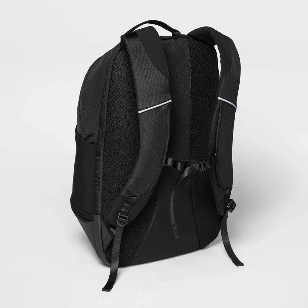 All In Motion Black Backpack Lightweight Polyester Design Adjustable Straps Bottle Pocket Laptop St 4
