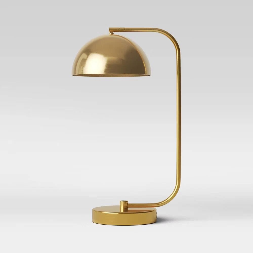 Brass Dome Table Lamp Touch Activated Desk Lamp Modern Gold Finish For Home And Office Decor 1