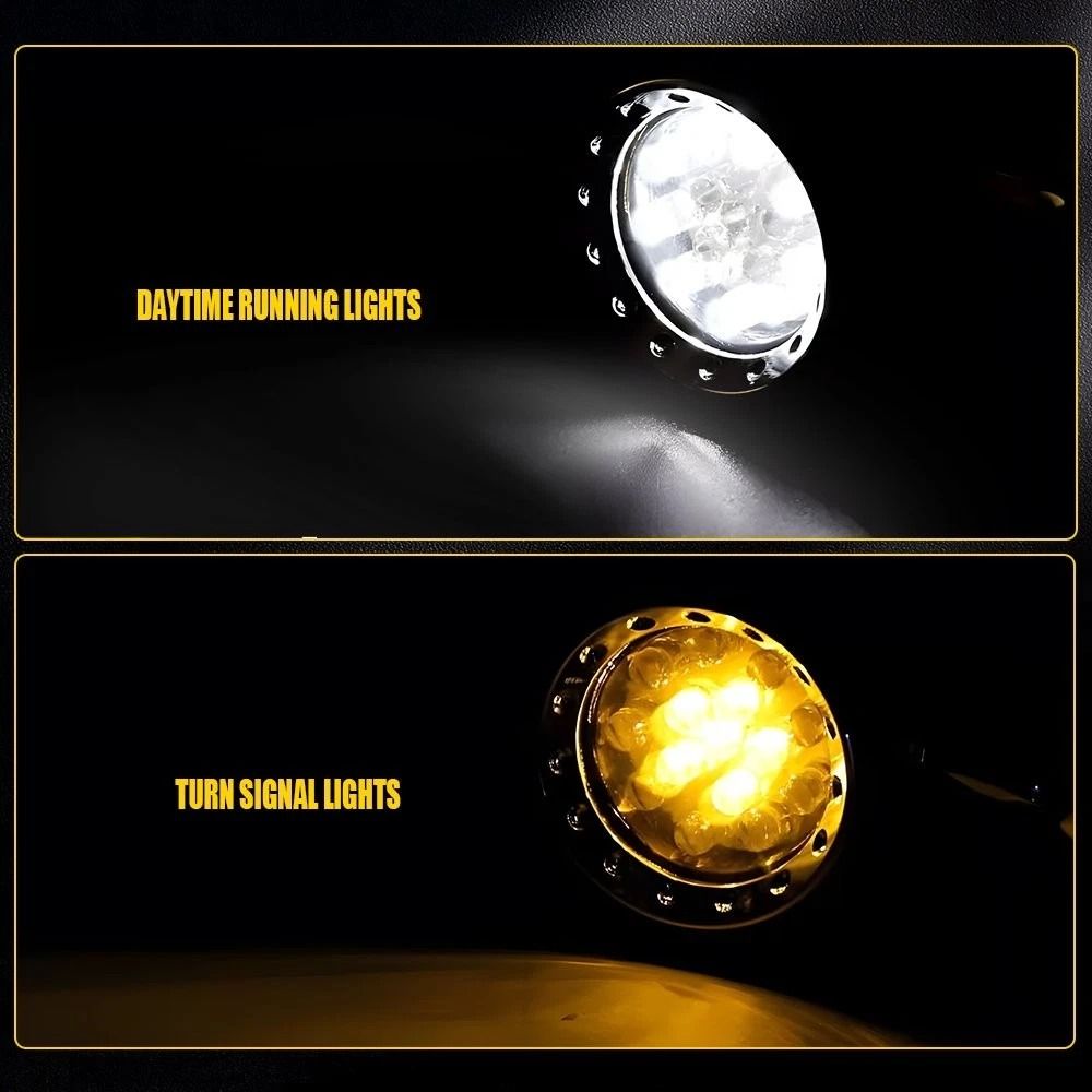 White Amber Motorcycle Bullet Blinker Tail Light Brake Turn Signal 2