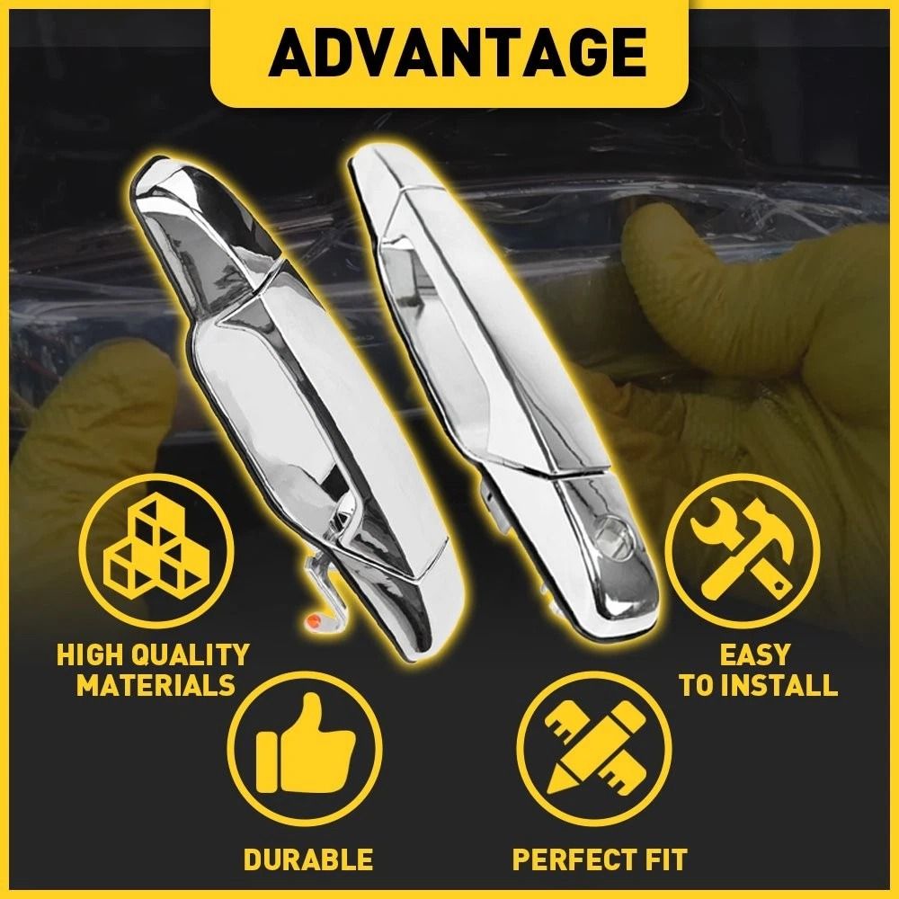 Chrome Outer Door Handle Front Durable And Perfect Fit For Your Car 4
