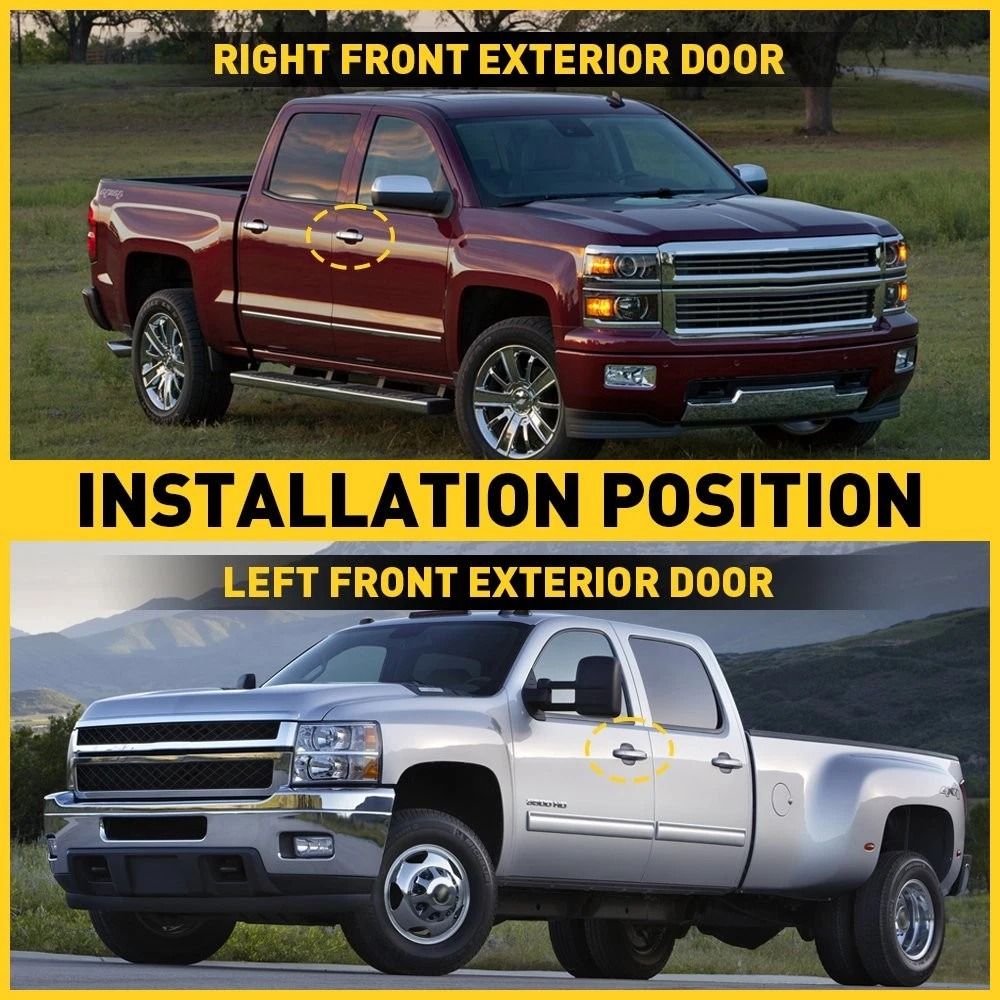 Chrome Outer Door Handle Front Durable And Perfect Fit For Your Car 5