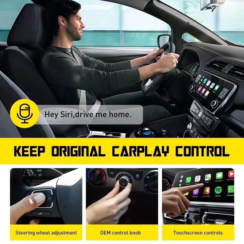 Wireless CarPlay Adapter Mini Bluetooth PlugandPlay Wireless Connectivity 5