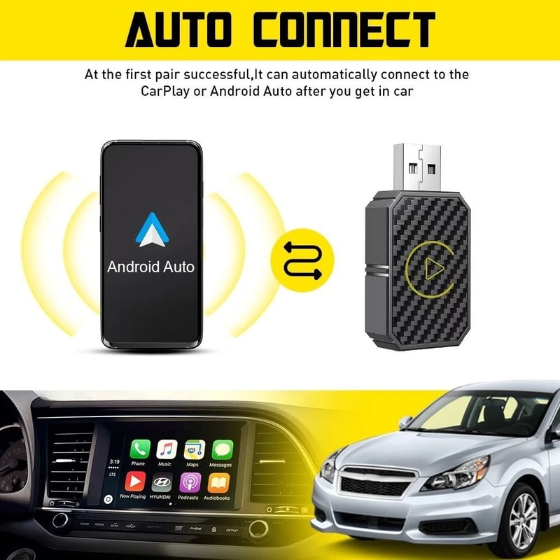 Wireless CarPlay Adapter Mini Bluetooth PlugandPlay Wireless Connectivity 6
